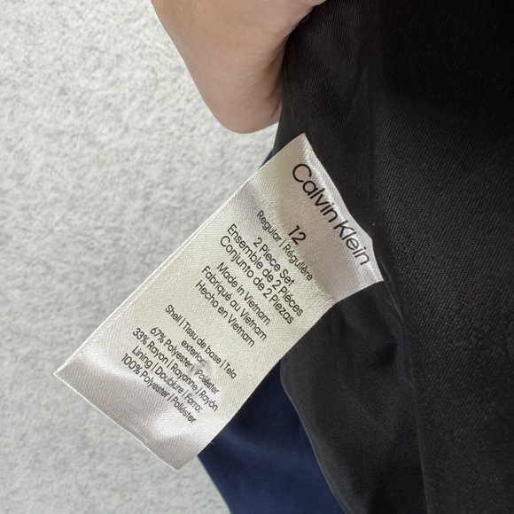 Calvin Klein Suit Set Boys 12 Blue 2 Piece Jacket Pants Formal Wedding - Picture 9 of 12